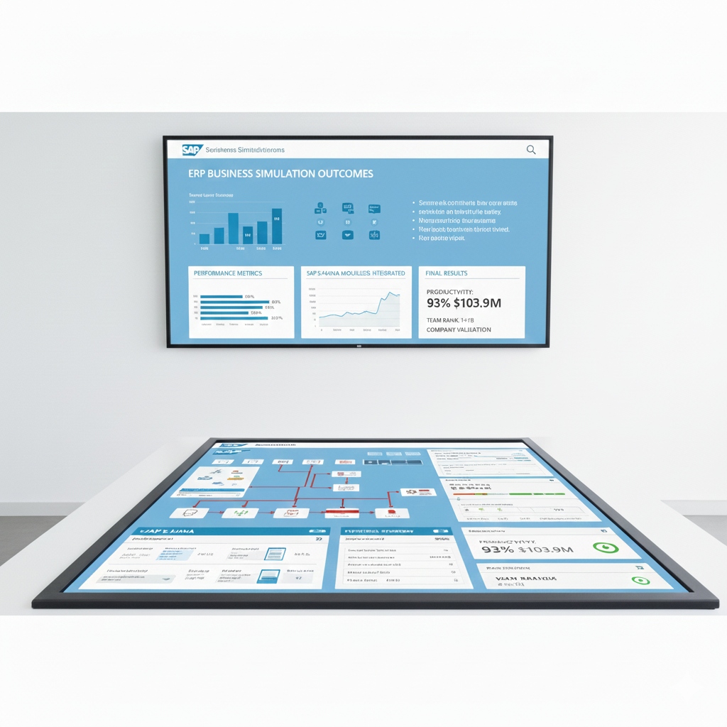 ERP Business Simulation – SAP S/4HANA supply chain simulation dashboard