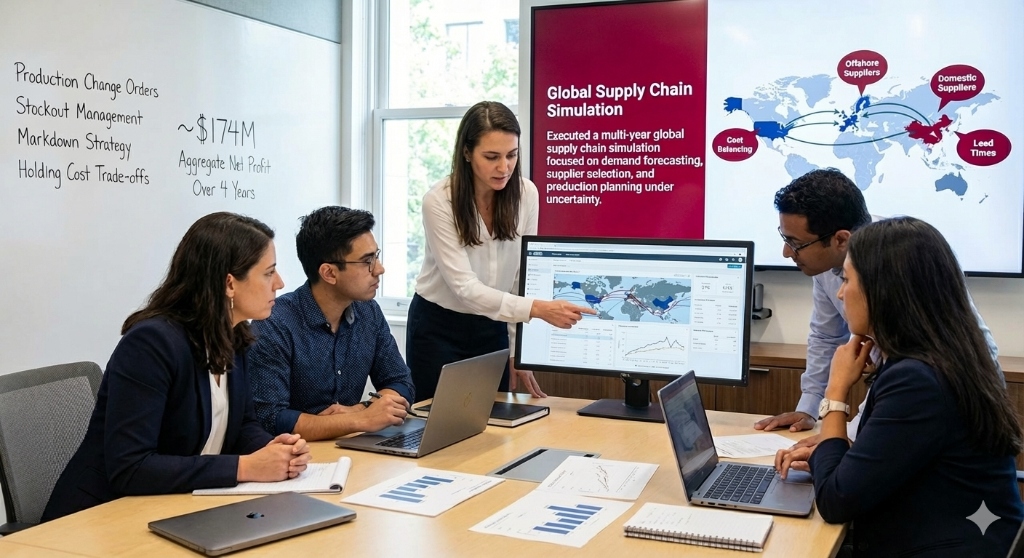 Global Supply Chain Simulation – Harvard Business Publishing: multi-year demand forecasting and production planning simulation